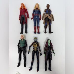 6 Women Marvel Action Figures 6 Inch Scarlet Witch/Captain Marvel/Black Widow